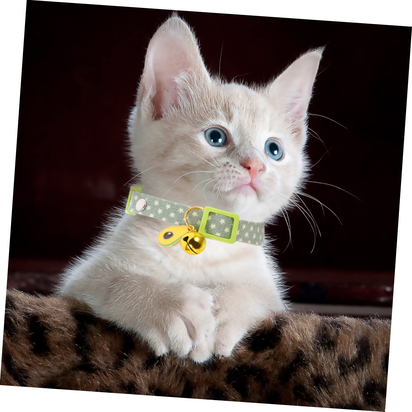 Happyyami 15pièces Collier pour Chat Ajustable avec Pendentif Avocat De Colliers Doux pour Animaux Avocat Œuf Plat Patte De Chat Bleue