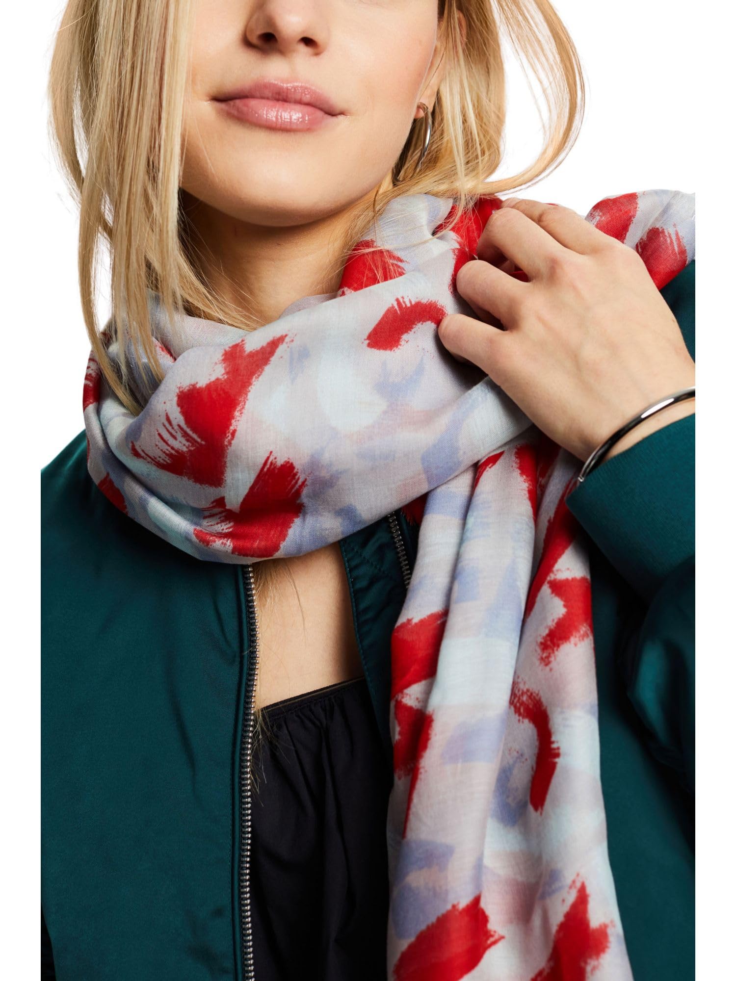 Image secondaire de Foulard en Coton Imprimé Light Taupe - ESPRIT