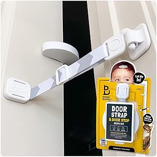 Door Buddy Child Proof Door Lock and Foam Baby Door Stopper. Baby Proofing Doors Made Simple with Easy to Use Hook and Lat...