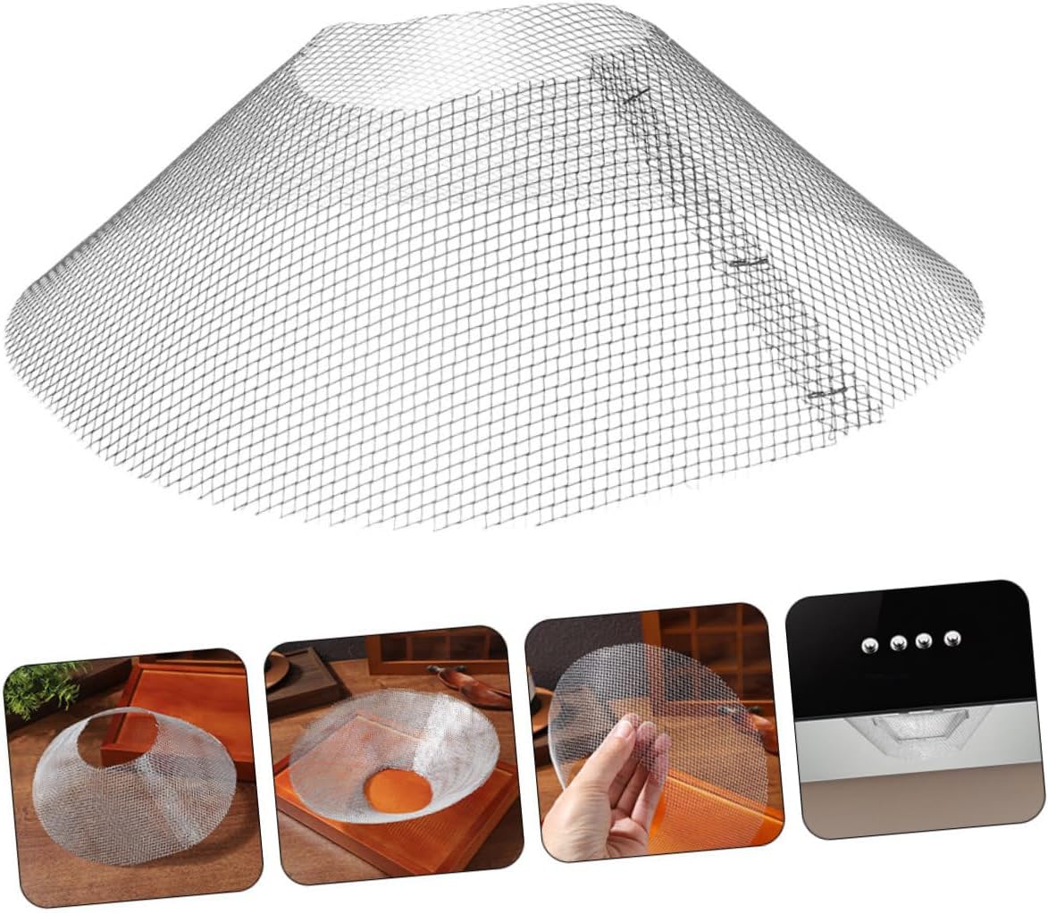 Cabilock 15pcs Efficient Oil Filtration Kitchen Ventilation Filter Range Hood Accessories Bowl-shaped Oil Catcher Net for Stove Fan