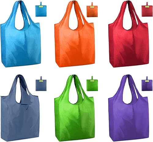 Vista 155 de BeeGreen Bolsas para comestibles, lavables a máquina, paquete de 12 bolsas extragrandes reutilizables, resistentes, plegables con banda Moss Marrs