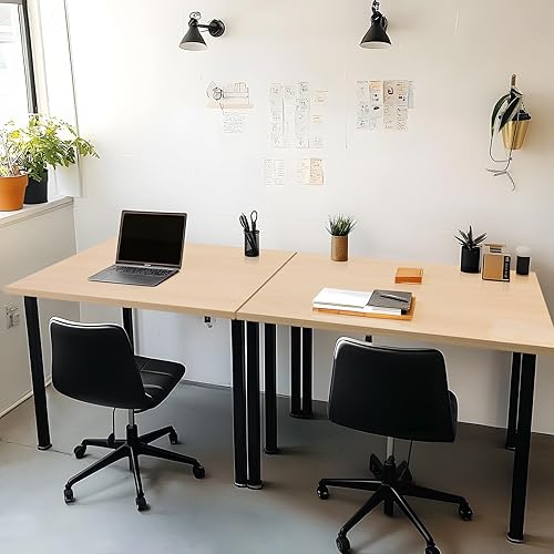 Miniatura 297 de Kaboon Mesa universal de 45.67 x 23.62 pulgadas, escritorio sólido de una pieza, encimera de melamina reversible, escritorios dobles, escritorio en