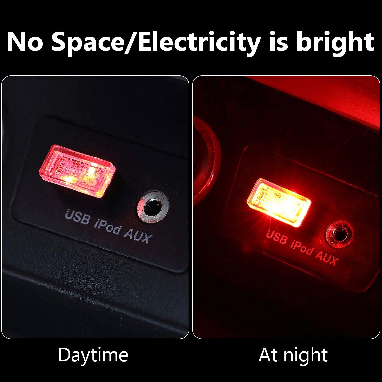7 Pieces Mini USB LED Light Car Interior Lights USB LED Atmosphere Lamp Light Plug-in 5V Universal USB Light Interior Ambient Lighting Kit for Cars Laptops Night Led Lights Decoration (7 Colors)