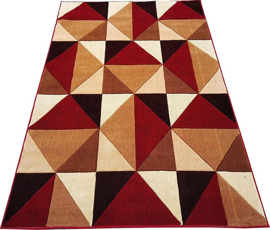 Image of Soft Premium Multi Color Carpet 5x7 ft - Washable, Anti-Skid, Fade-Resistant Acrylic Rug for Living Room, Hall, Bedroom, Modern Decor