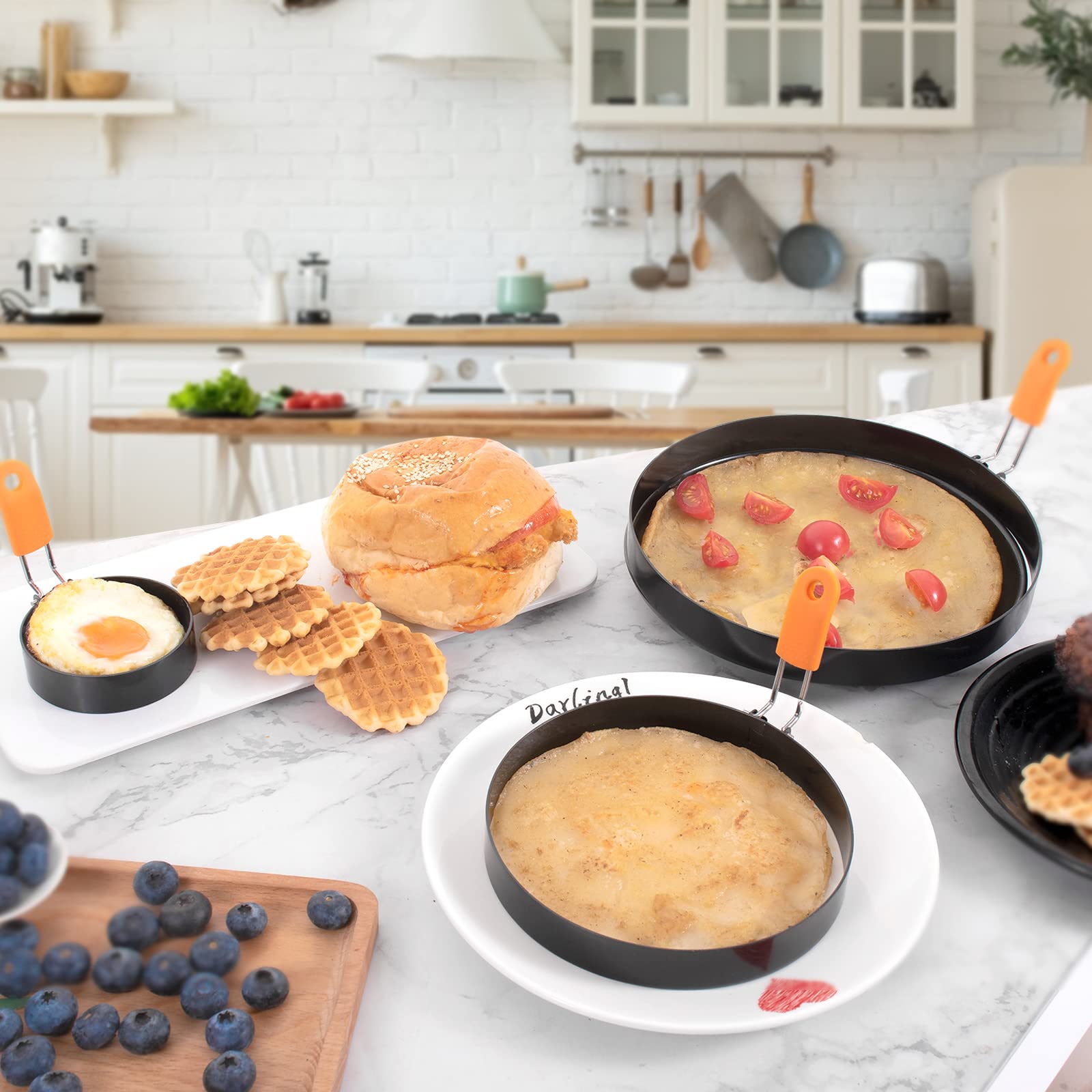 TOQUEUR A OEUF,Cartoon--Moule à œufs Frits, Moule à Friture En Acier Inoxydable, Anneau à Crêpes