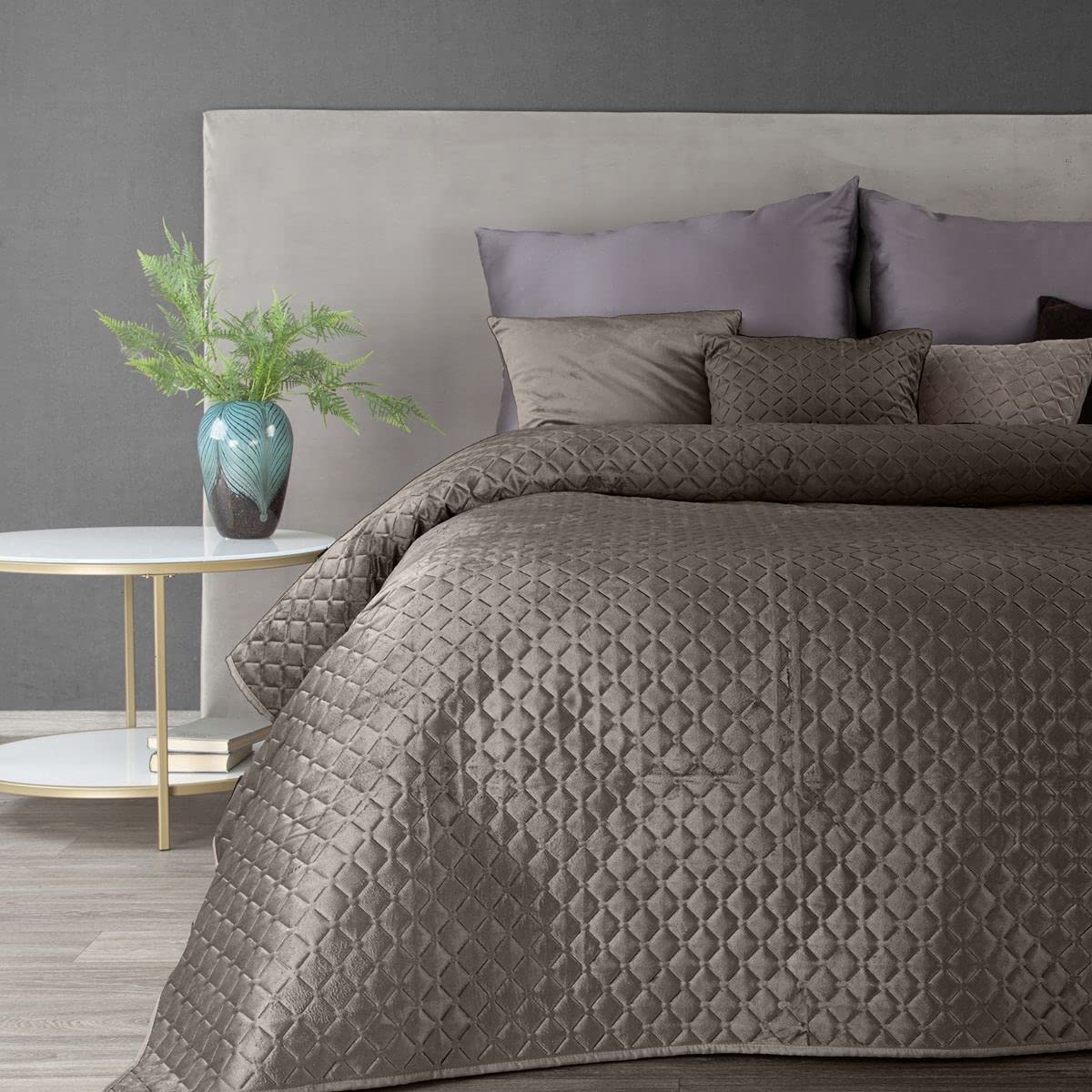 Couvre-lit matelassé à carreaux toutes saisons pour lit de 170x210 cm