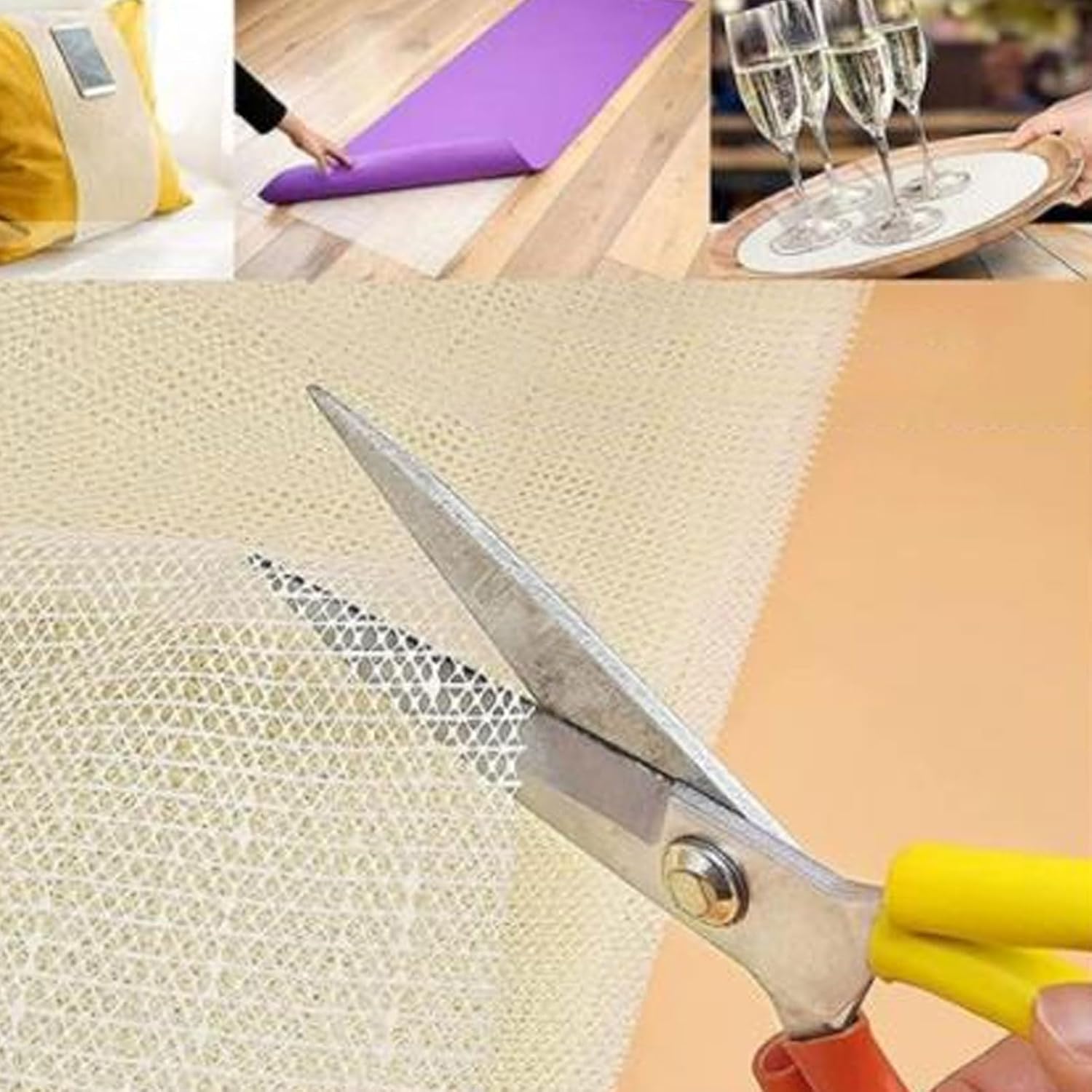 Rug Hooking Mesh Set, Mesh Canvas Sheets DIY Mesh Sheet Multipurpose Rug Hooking Mesh for Embroidery Knit Crochet Projects (50 * 150cm)