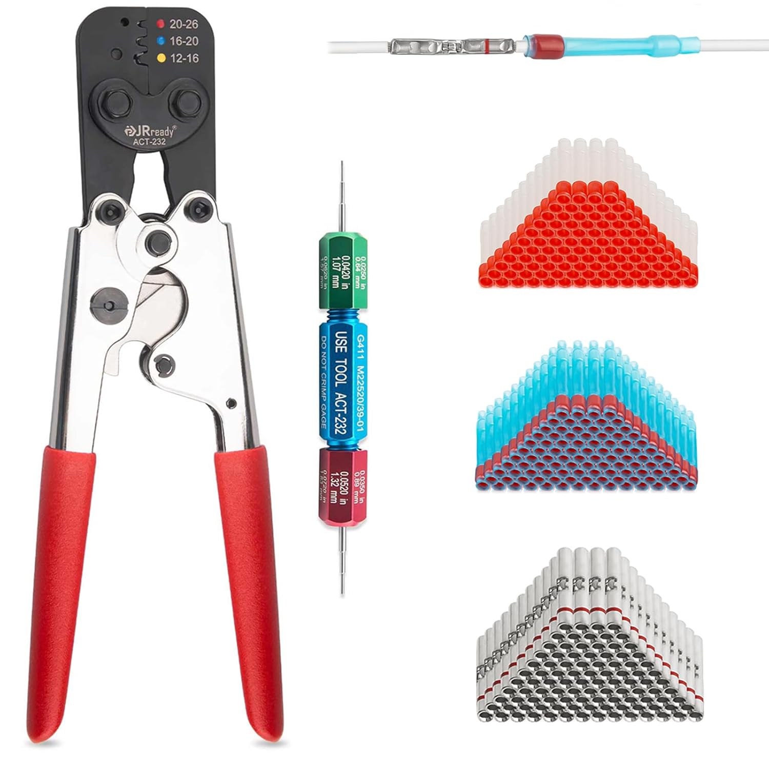 JRready heat shrink butt splice connectors 100 sets
