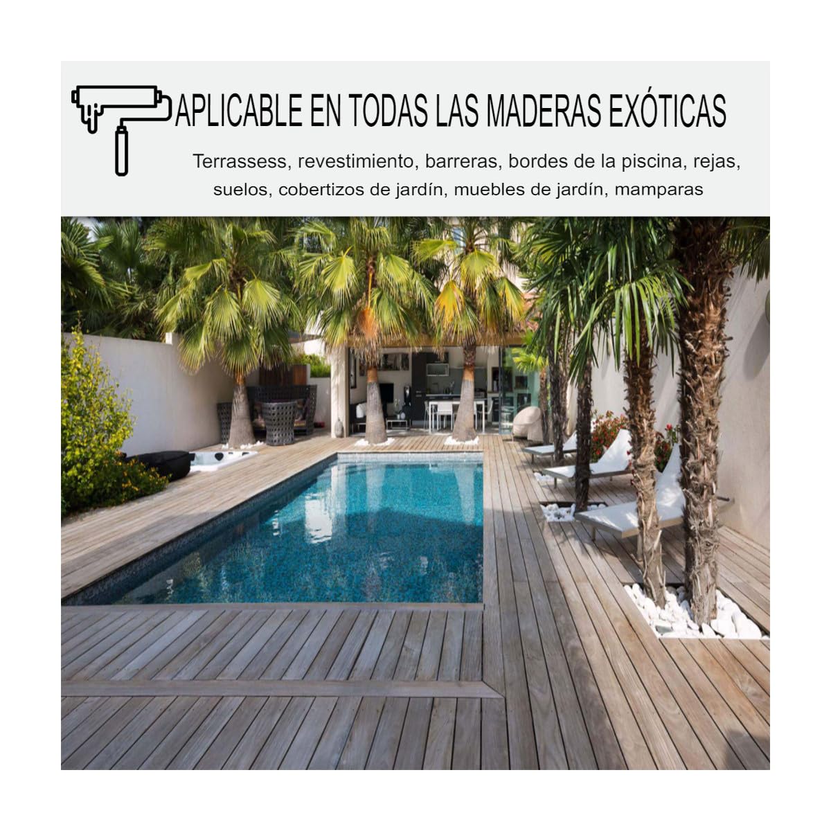 Saturador Madera Exótica Hidrófugo 2,5 L (hasta 12,5 m²) Caoba - Tinte Rojo | Hidrófugo para Terrazas y Madera Exótica, Nutre en Profundidad, Incoloro o Teñido, Resiste a los UV - Arcane Industries