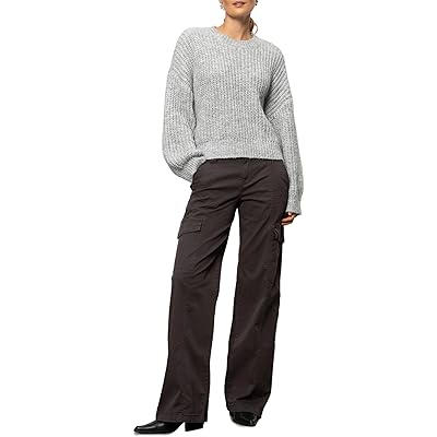Sanctuary Fuzzy Volume Sleeve Sweater heather grey