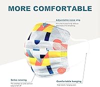 Vista 3 de Sheal 100 unidades empaquetadas individualmente transpirables a la moda para adultos desechables de 3 capas protectoras para las orejas