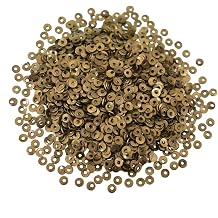 Embroiderymaterial Round Shape Metal Sequins for Craft, Embroidery and Jewellery Making 100gm 3MM, Gold