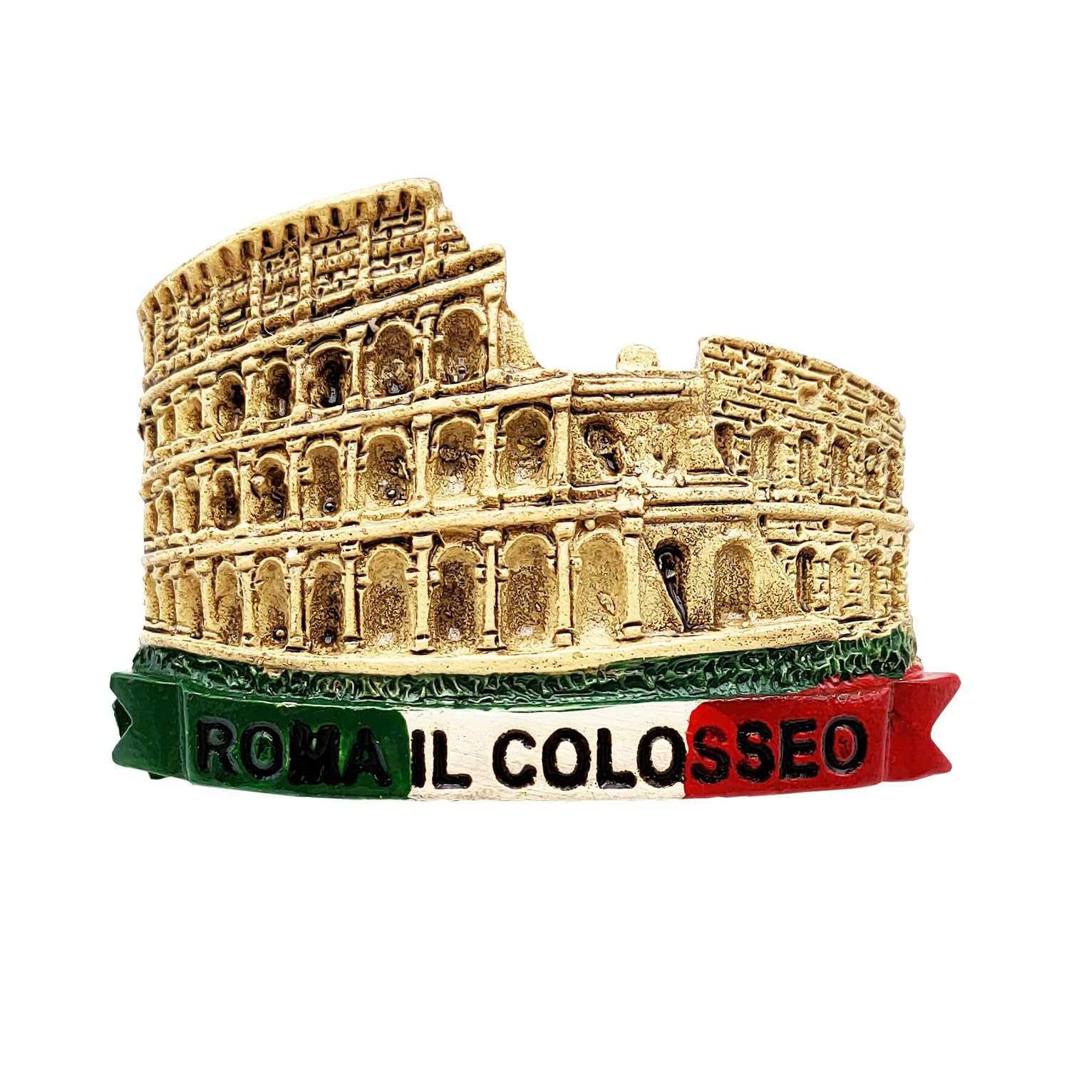 Leddy Living 3D Fridge Magnet Vintage Colosseum City Rome Flag Italy Fridge Magnet Decoration for Magnetic Board, Home and Kitchen, Office