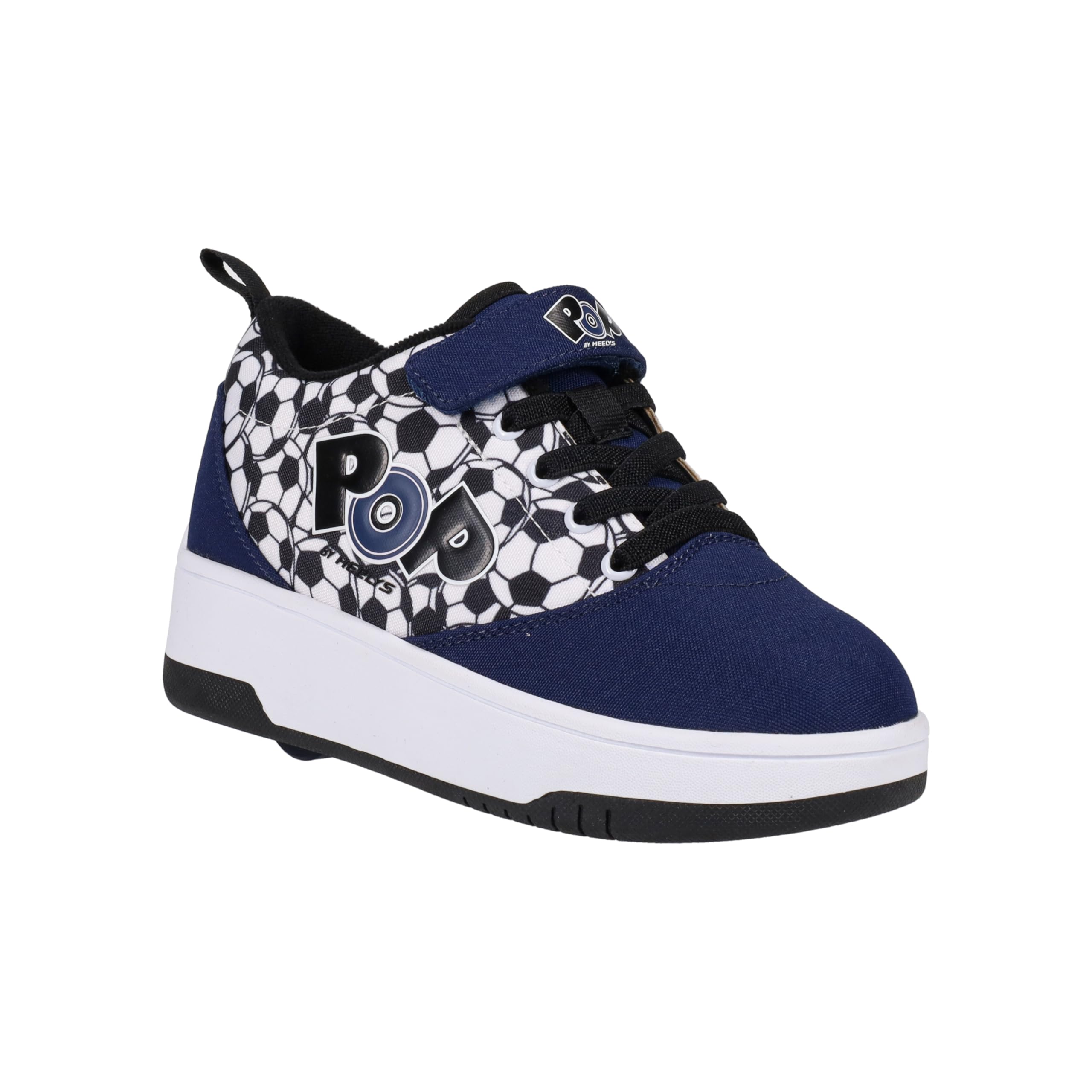 Heelys POP PRO Prints Wheeled Heel Shoe, Navy/White/Black, 5 US Unisex Big Kid