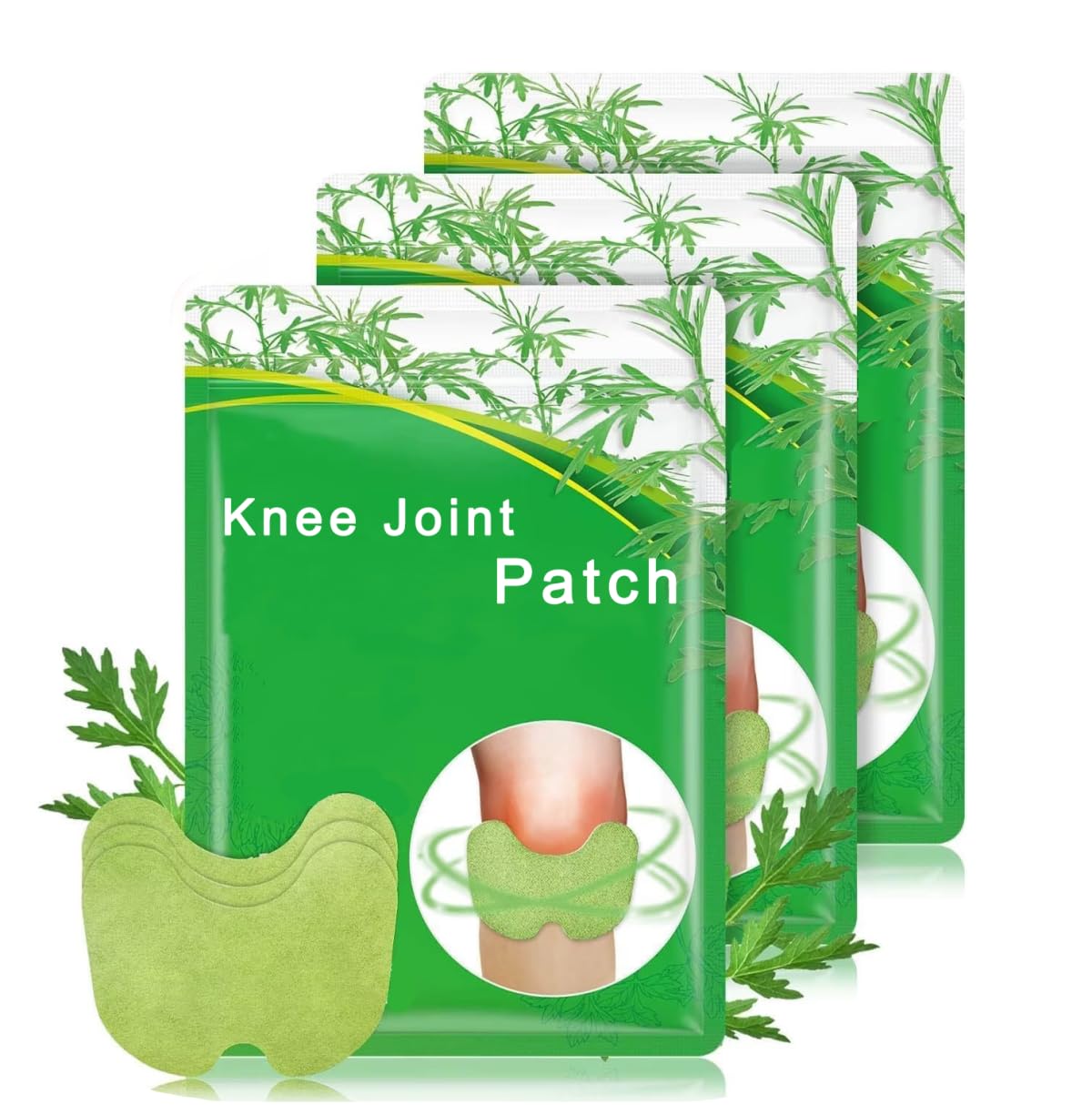 Natural Knee Patch, Herbal Knee Patches, Long Lasting Wormwood Extract Sticker (3 Bags/36 Pcs)