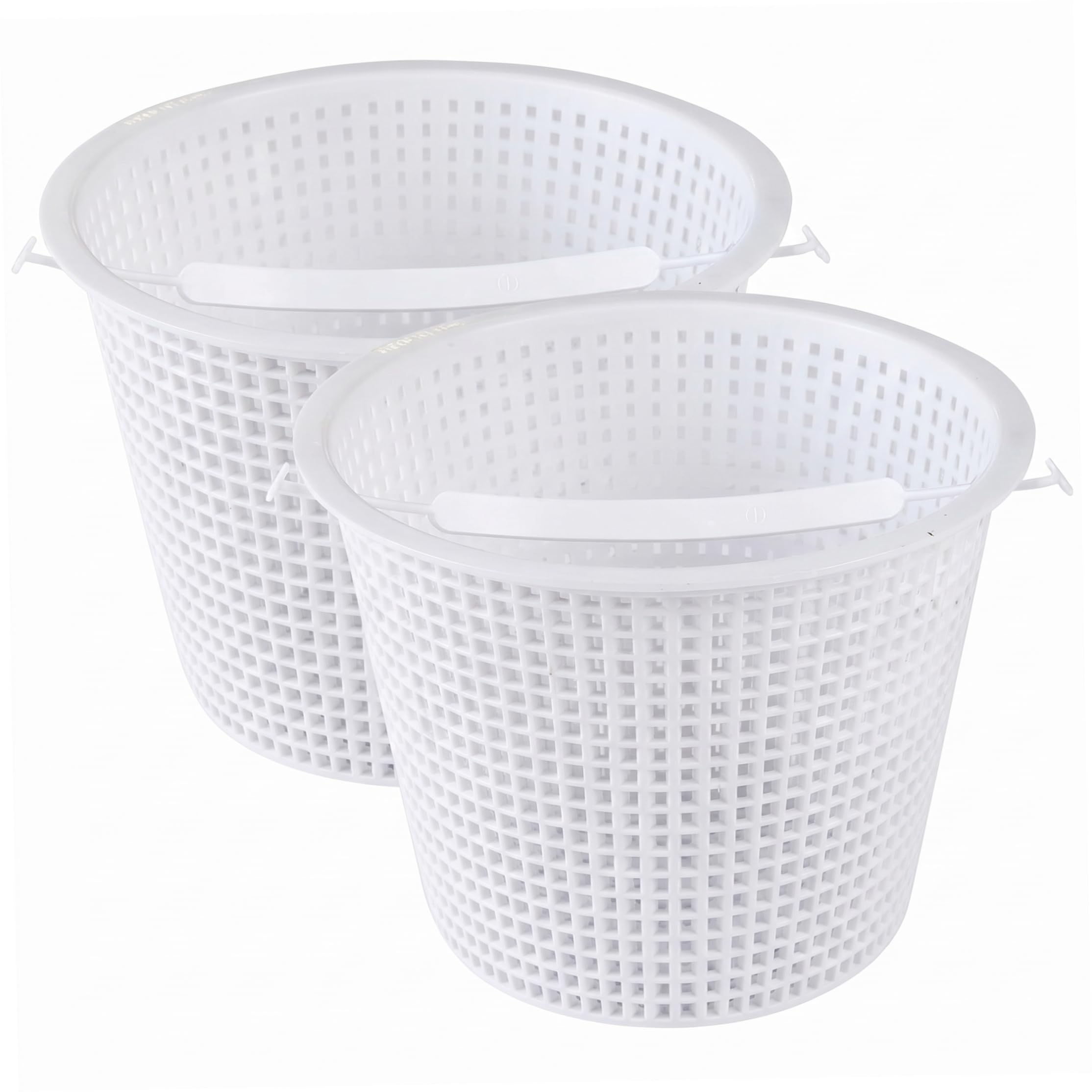 Ameble 2Pcs 8 Inch Weighted Pool Skimmer Basket Replacement Fits SP1070 Inground Pools Filter - White