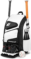Tonesport Baseball Softball Backpack Bat Bag - Holds 4 Bats, Cleats Pocket, Adults & Youth Gear Carrier