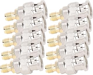 RF Coaxial Connector, Extremely Low Signal Loss Accurate OFC 50Ω Impedance RF Coaxial Cable Adapter SMA Female to BNC Male for Instrument