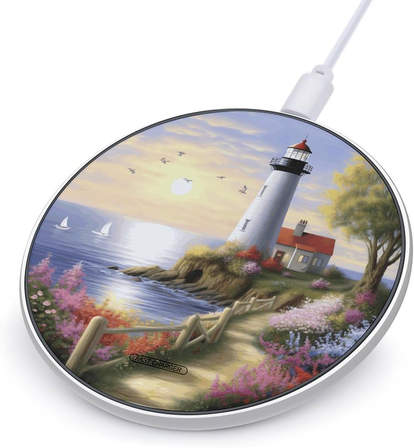 Wireless Charger, Qi Certified 10W Fast Wireless Charging Pad 3.9"