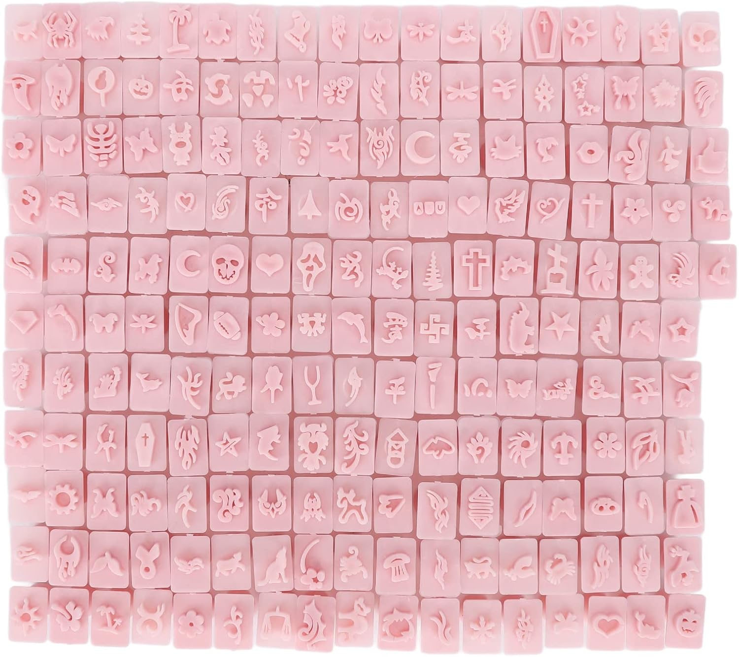 192Pcs 3D Nail Art Stamper Multi Different Patterns Clear Lines Manicure Stamping Tools Acrylic Nail Design Suitable for Nail Salon