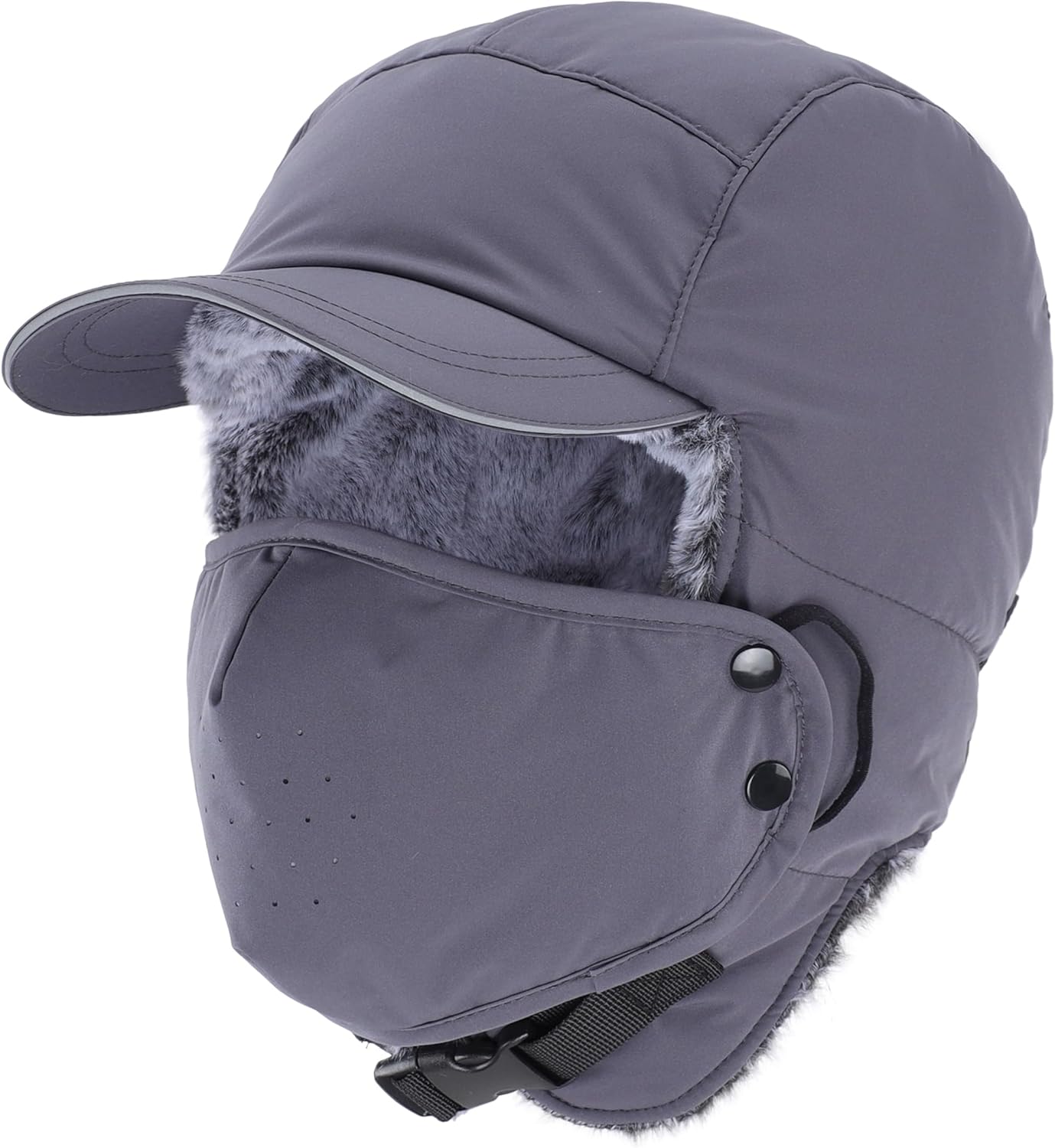 Connectyle Trapper Hat for Men Women Faux Fur Winter Hat with Ear Flaps Water-Resistant Hunting Hats Ushanka Skiing Cap