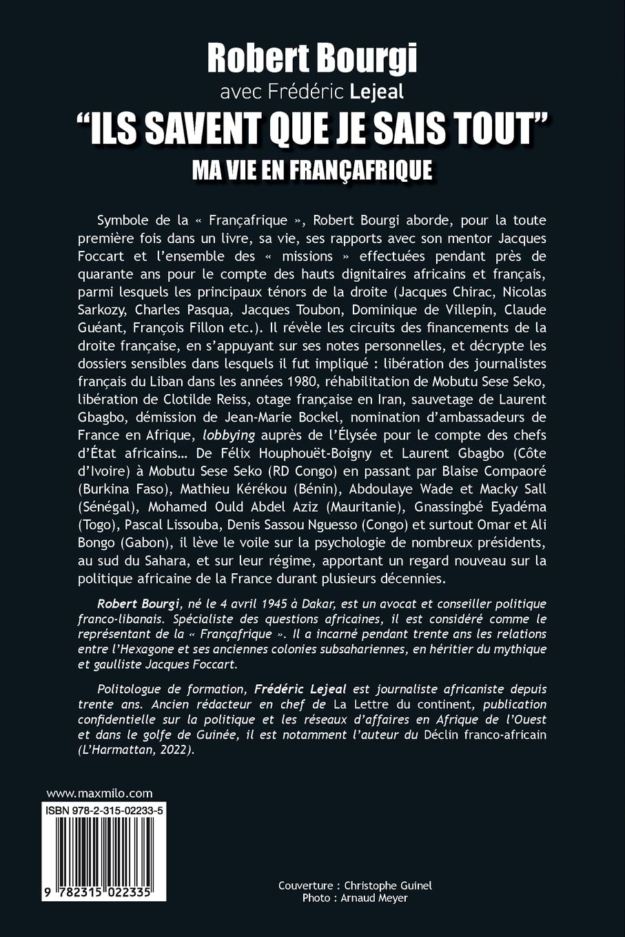 Ils savent que je sais tout: Ma vie en françafrique