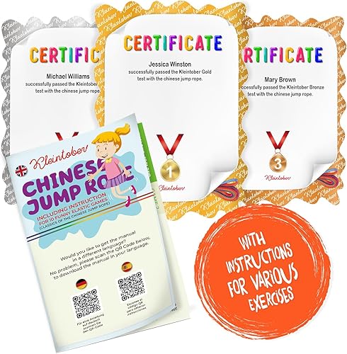 Miniatura 4 de Kleintober I Cuerda de saltar china I Gummitwist I Gummitwist I Juguetes para interiores y exteriores I Cuerda elástica para niños I con