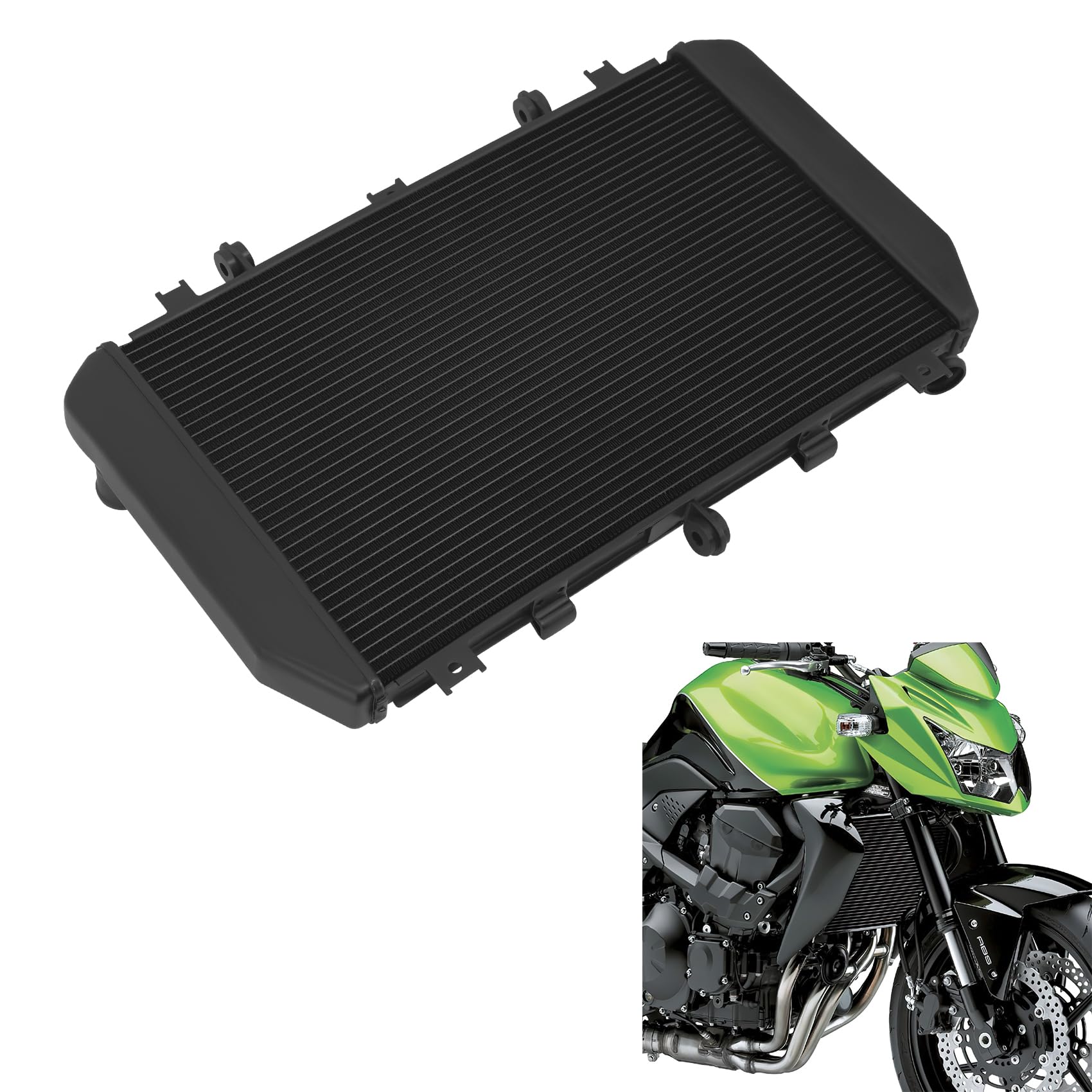 Refrigerador de motocicleta compatible con Kawasaki Z750 2007-2010 Z800 2013-2016 Z1000 2007-2009