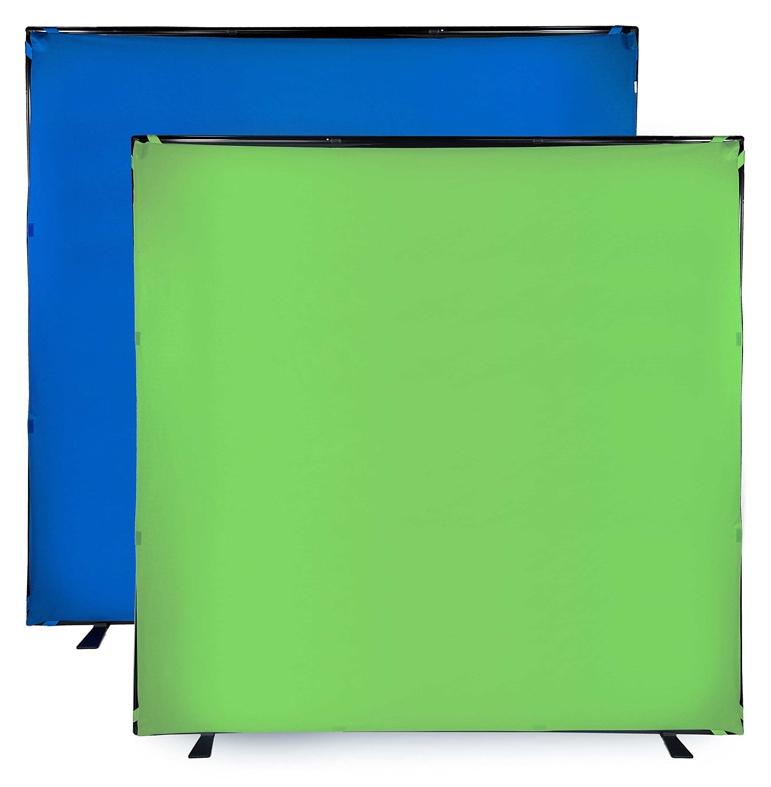 Complete Portable Background Kit w/Bag - 7.4 x 7.4ft (2.3 x 2.3m) Blue/Green