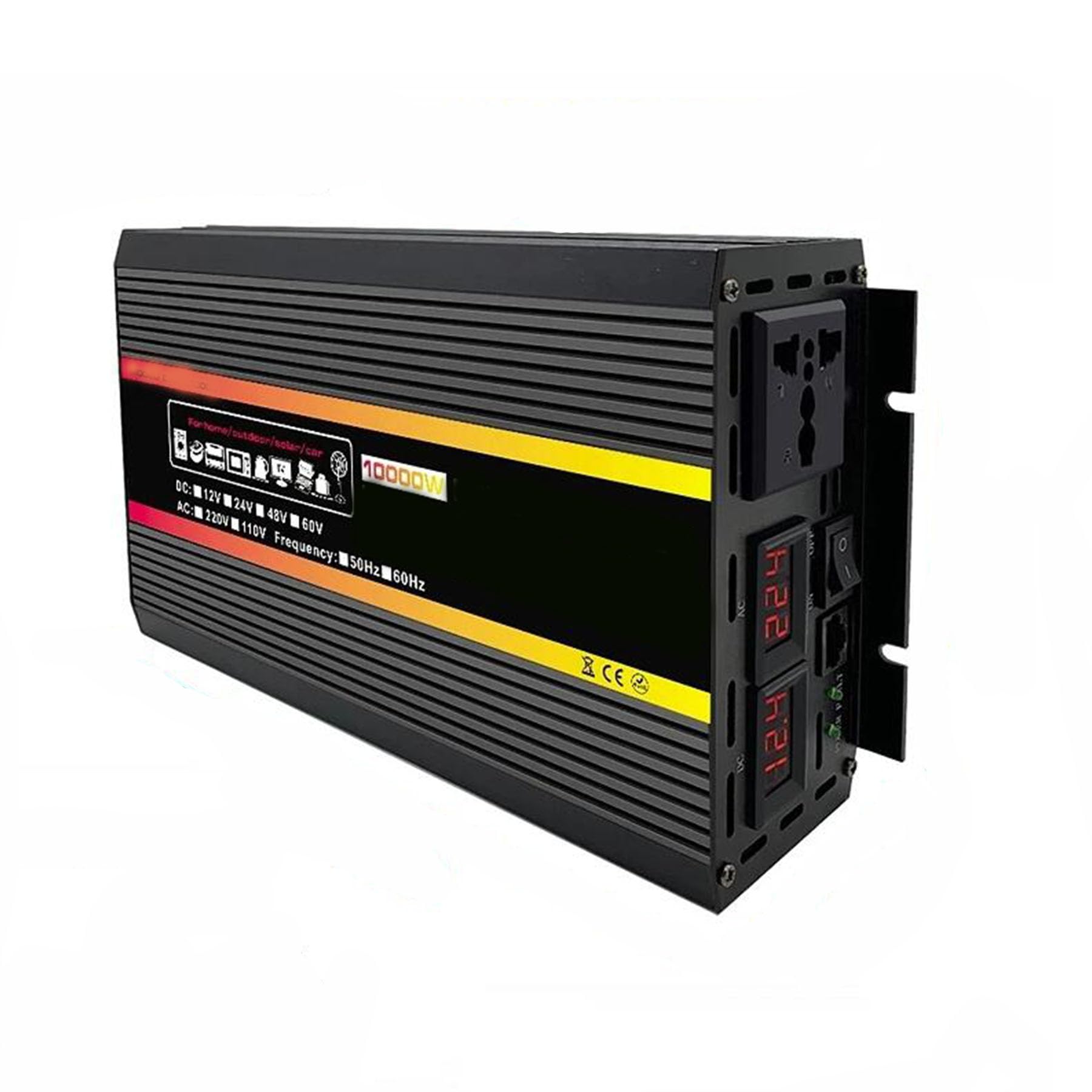 Onduleur monté sur voiture 10000W convertisseur DC AC pour camping-car et maison 220V