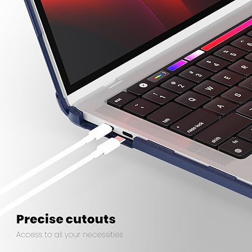 Miniatura 6 de DTangLsm Funda para MacBook Pro de 13 pulgadas 2024 2023-2016 M2 M1 A2338 A2289 A2251 A2159 A1989 A1706 carcasa rígida de plástico resistente con