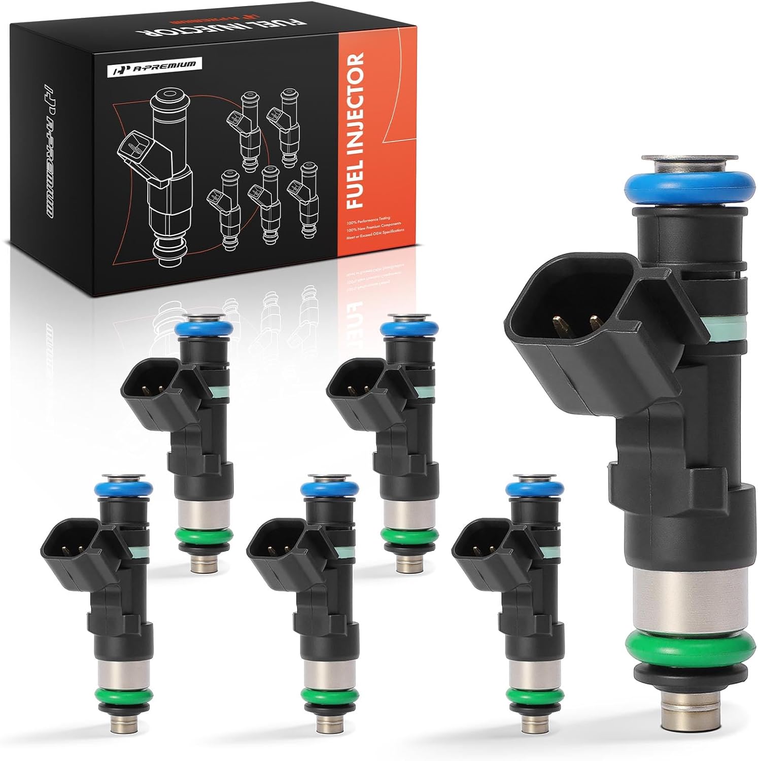 A-Premium Fuel Injectors Set of 6 — Compatible with Buick Enclave 2008 (3.6L)