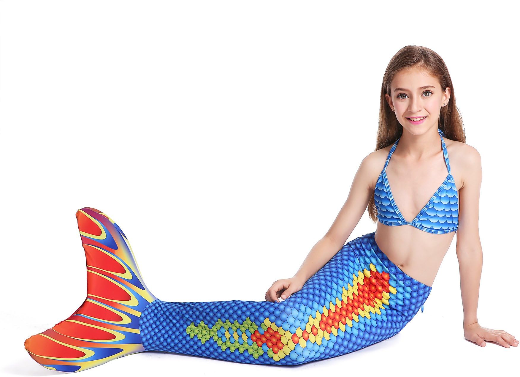 MYLE Kids Mermaid Tail for Swimming with Fin! Magical Color