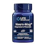 Life Extension Neuro-Mag Magnesium L-Threonate, Memory Health, Quick Thinking, Cognitive Health Support, Vegetarian, Non-GMO, 90 Vegetarian Capsules (144 mg from 2000 mg Magtein magnesium L-threonate