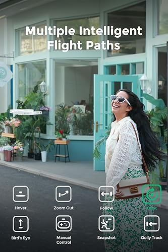 Miniatura 4 de Cámara autovoladora X1, captura de video HDR de tamaño de bolsillo, despegue de palma, rutas de vuelo inteligentes, modo seguimiento, cámara de