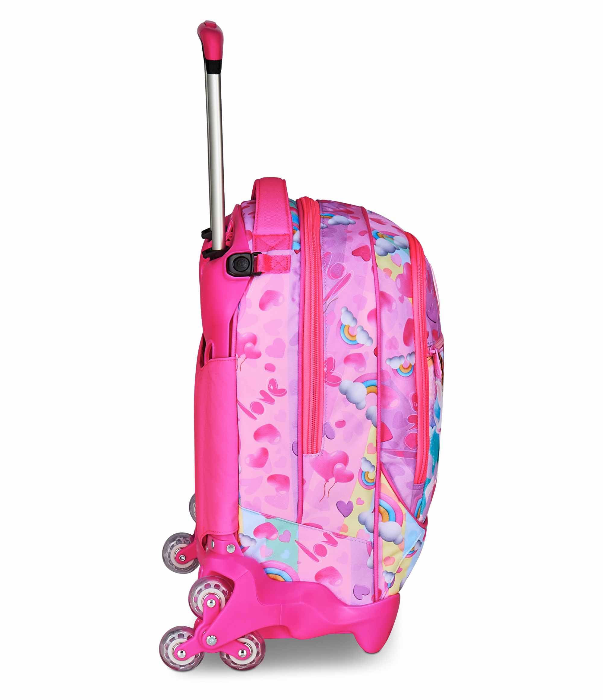 SJ GANG STYLE JAM GANG Trolley Scuola Jack 3 Ruote, Fucsia, 3 in 1, Zaino Triplo Uso con Carrello Sganciabile, 33 L, Zaino Scuola Elementare, Zaino Bambina