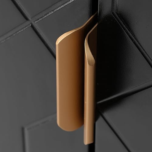 Miniatura 7 de Moderno armario de almacenamiento de 65 pulgadas con estantes ajustables y patas de metal, soporte de TV para TV de hasta 70 pulgadas, mesa de