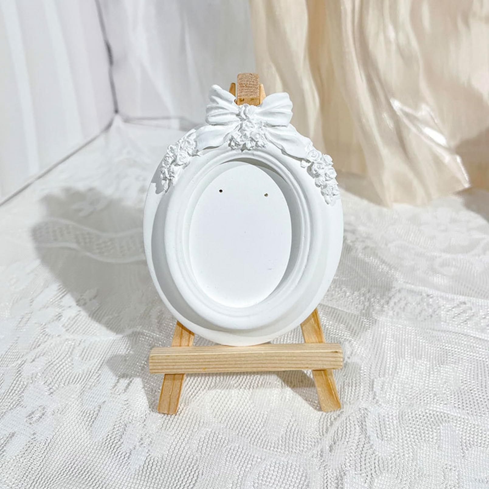 Amazon｜アクセサリートレイ 欧式 浮き彫り フォトフレーム 白色 石膏