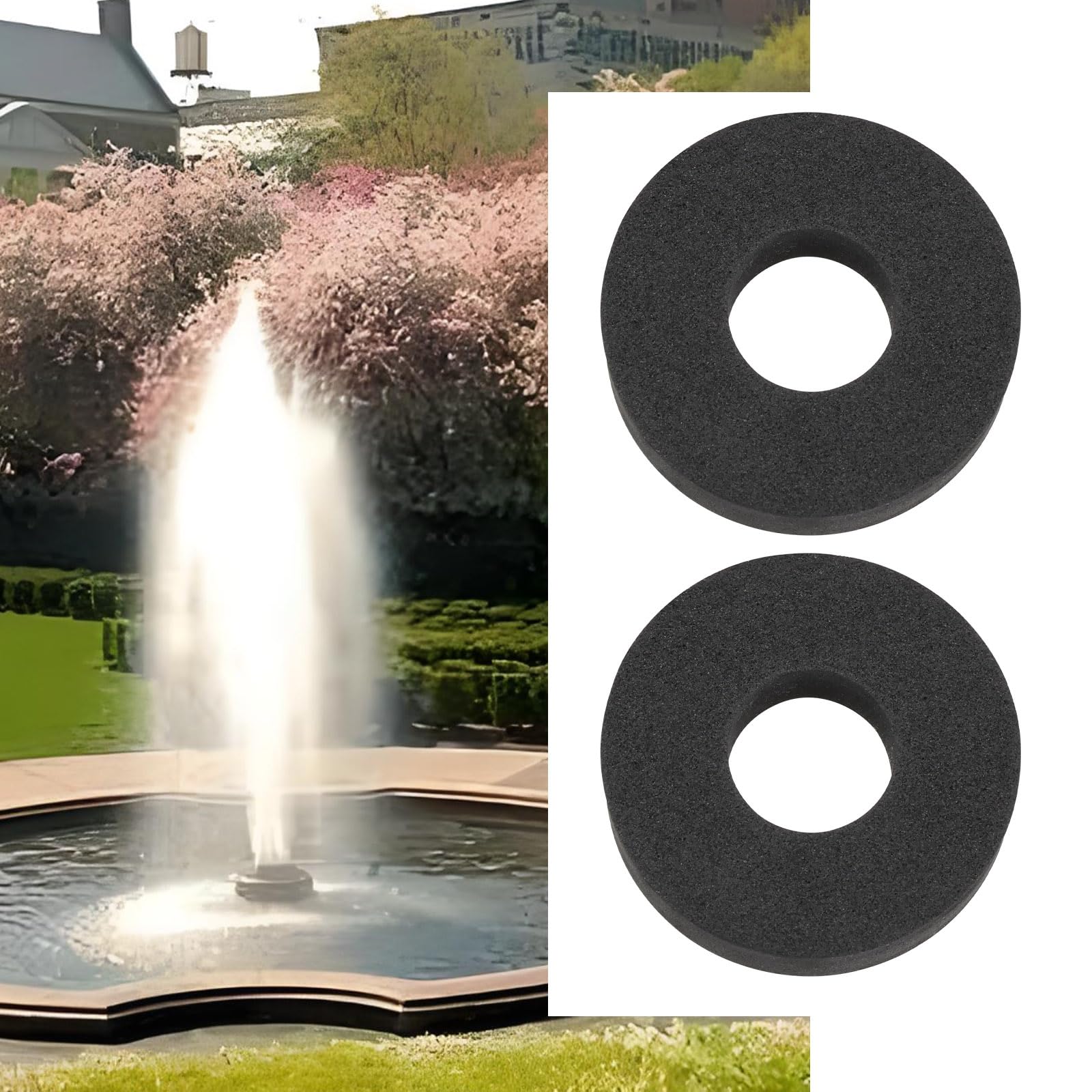 ECSiNG 4pcs Foam Seal 39x16x10mm EVA Sealing Waterproof O-Rings for 33-37mm Holes Fountain LED Ring Foam Holder Bracket Garden Fountain LED Holder Foam Seal - Image 2