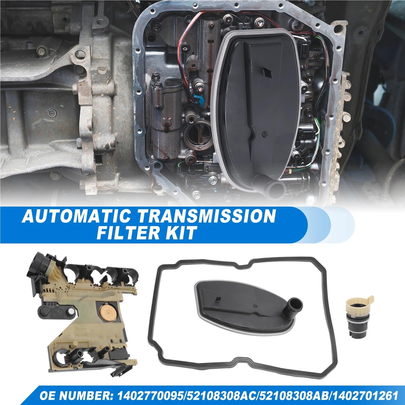 Cárter Estanque‌ Kit de Junta Filtro y Conector del Sensor Velocidad la Placa conductora transmisión Compatible con Chrysler 300 Compatible Luxury Cárter Recambio‌