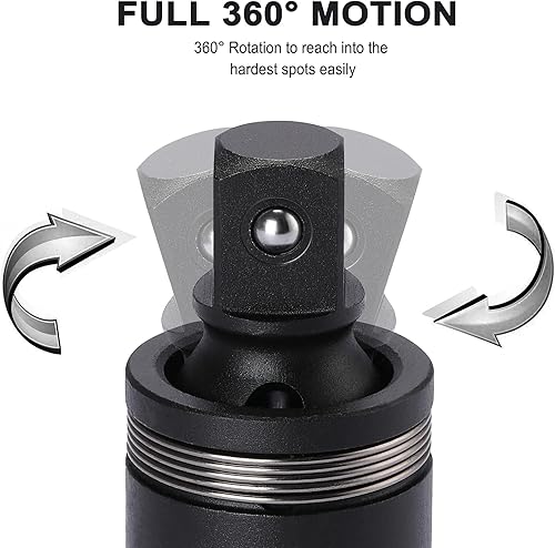 Miniatura 4 de CASOMAN Junta universal de impacto de 34 pulgadas, CR-MO, enchufes de junta en U, flexible, diseño de esquina de radio