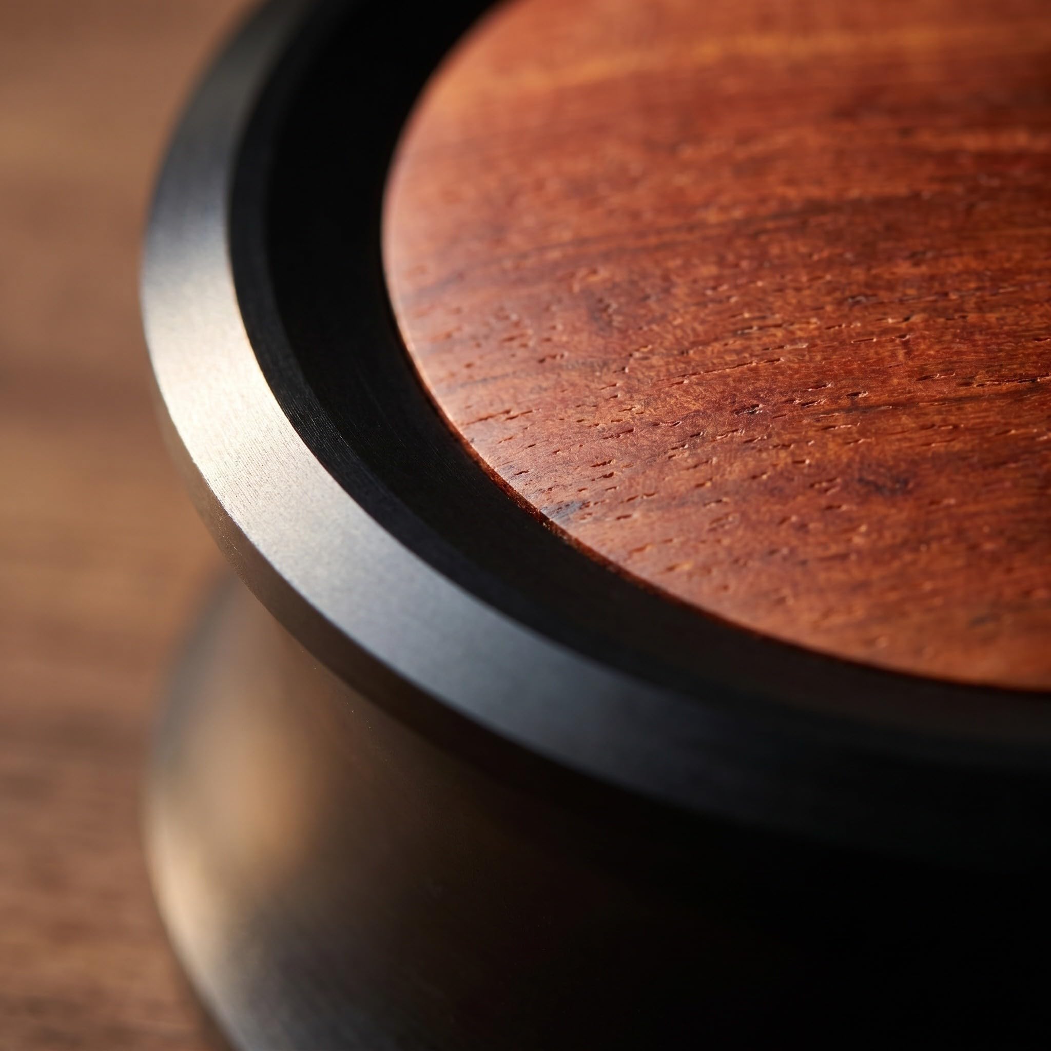 Stabilizzatore per Dischi in Alluminio e Legno, Peso per Vinile, Riduce e Danni da Manipolazione, per Feste Musicali