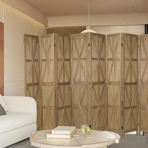 Miniatura 22 de Babion Separadores de habitación de 4 paneles, pantallas de privacidad portátiles y plegables, partición decorativa de habitación para oficina en 4