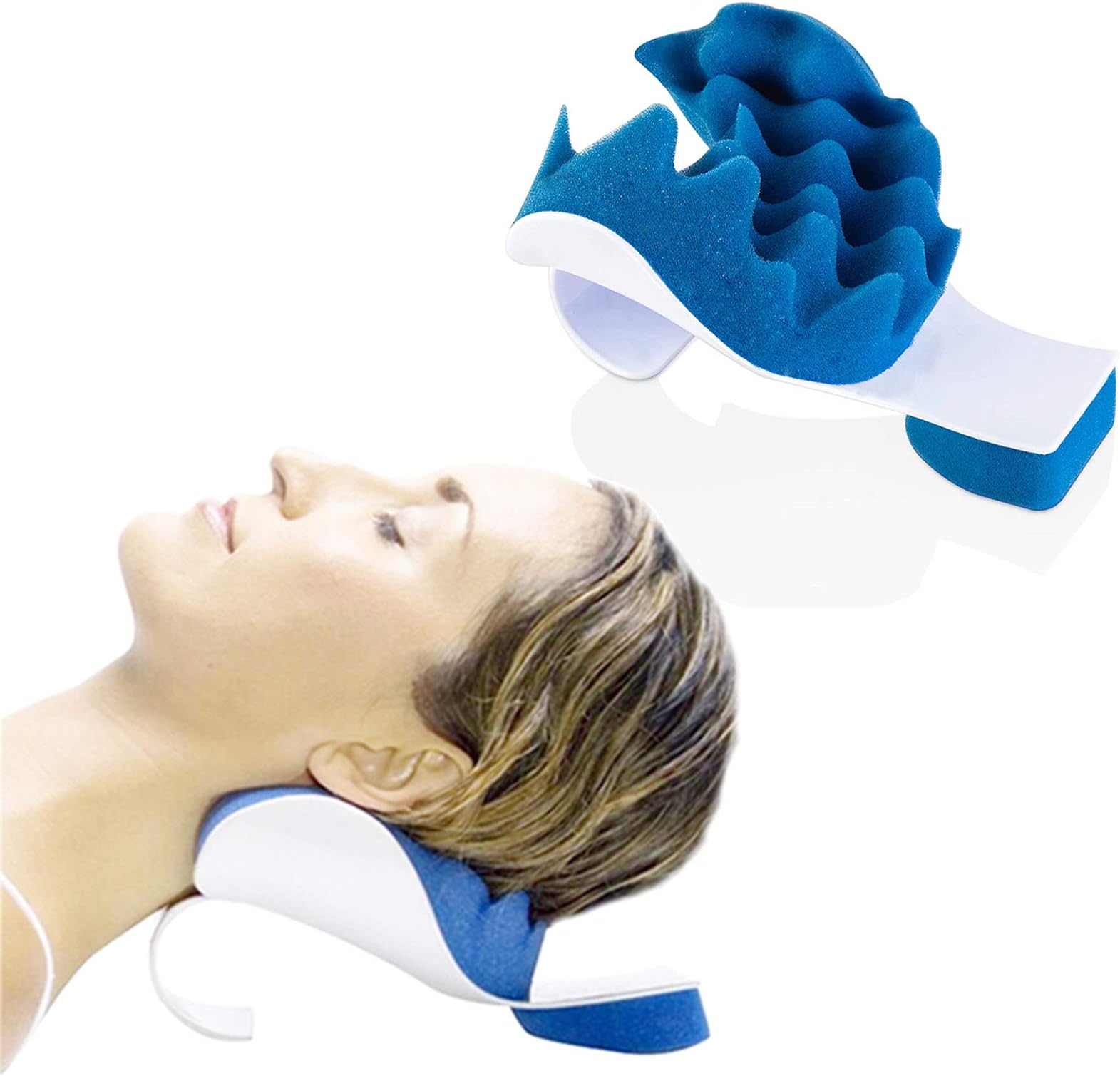 AVIUDHE Chiropractic Pillow, Cervical Pillow Neck Traction Device, Neck Massage Cervical Pillow, Neck Support Pillows for Pain Relief, Neck and Shoulder Pain Relief Support, Cervical Spine Alignment