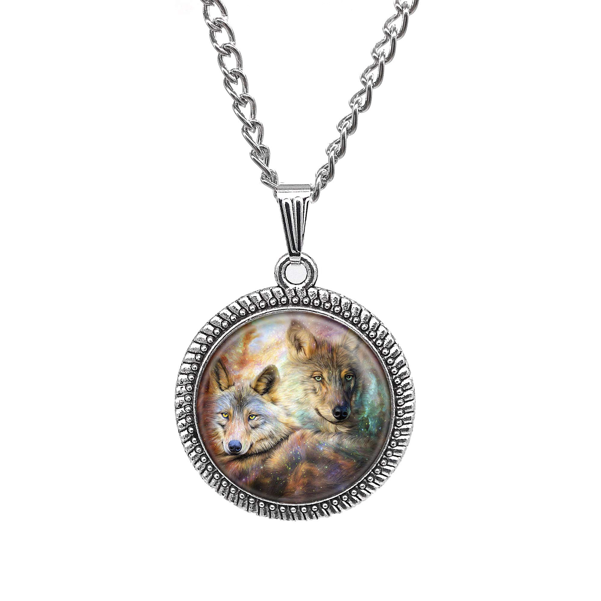 Wolf Necklace Personalized Wolf Jewelry Art Animal Pendant Friend Gift