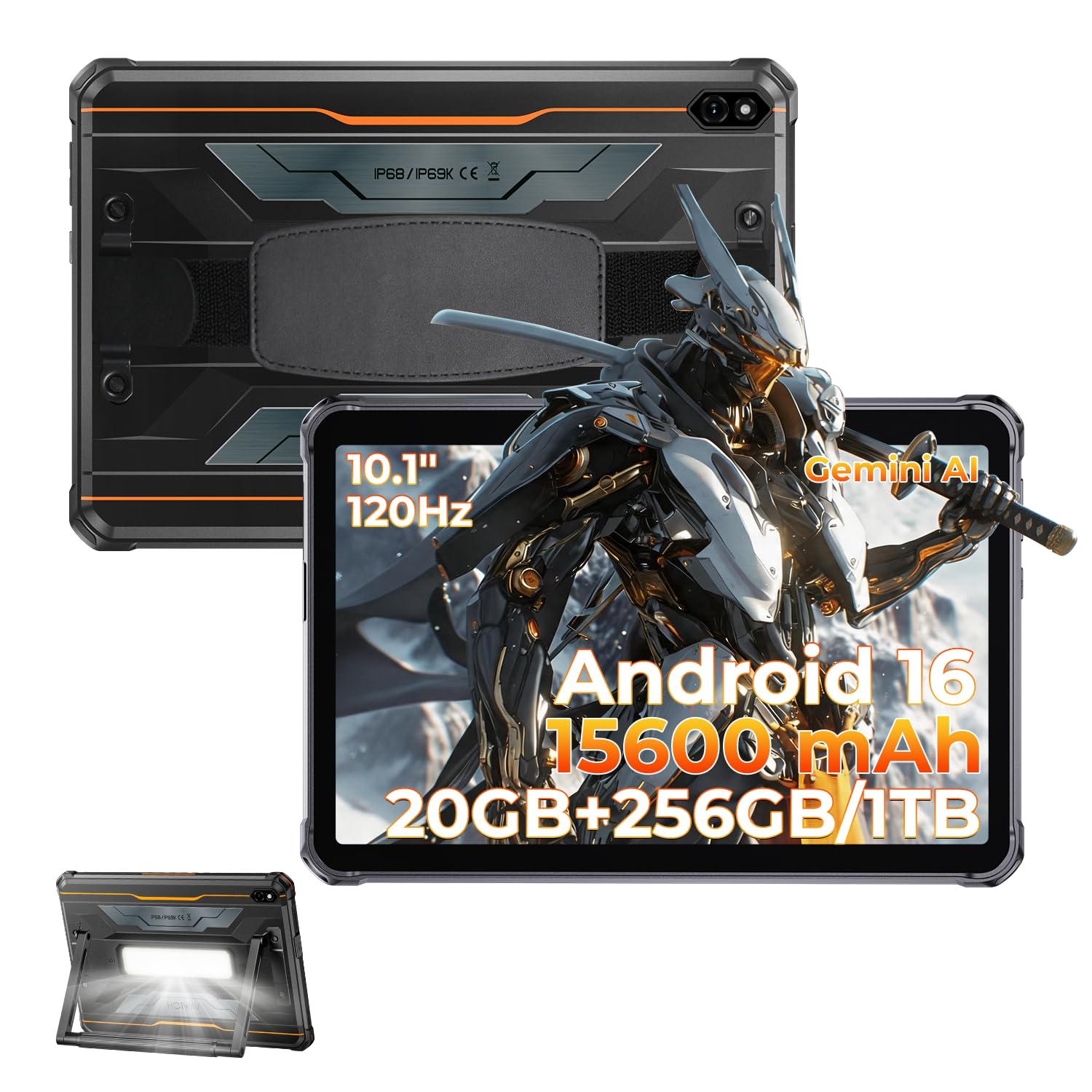 R7 Pro Rugged Tablet, 20GB+256GB Android 16 Tablet