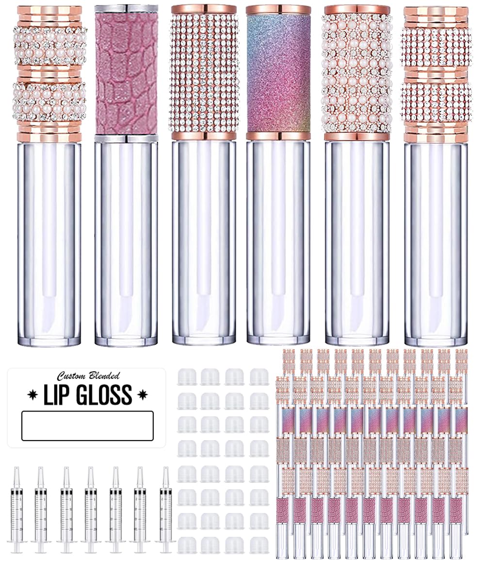 AMORIX 50 Pack Diamond Lip Gloss Tubes 72 Pack Diamond Lip Gloss Tubes