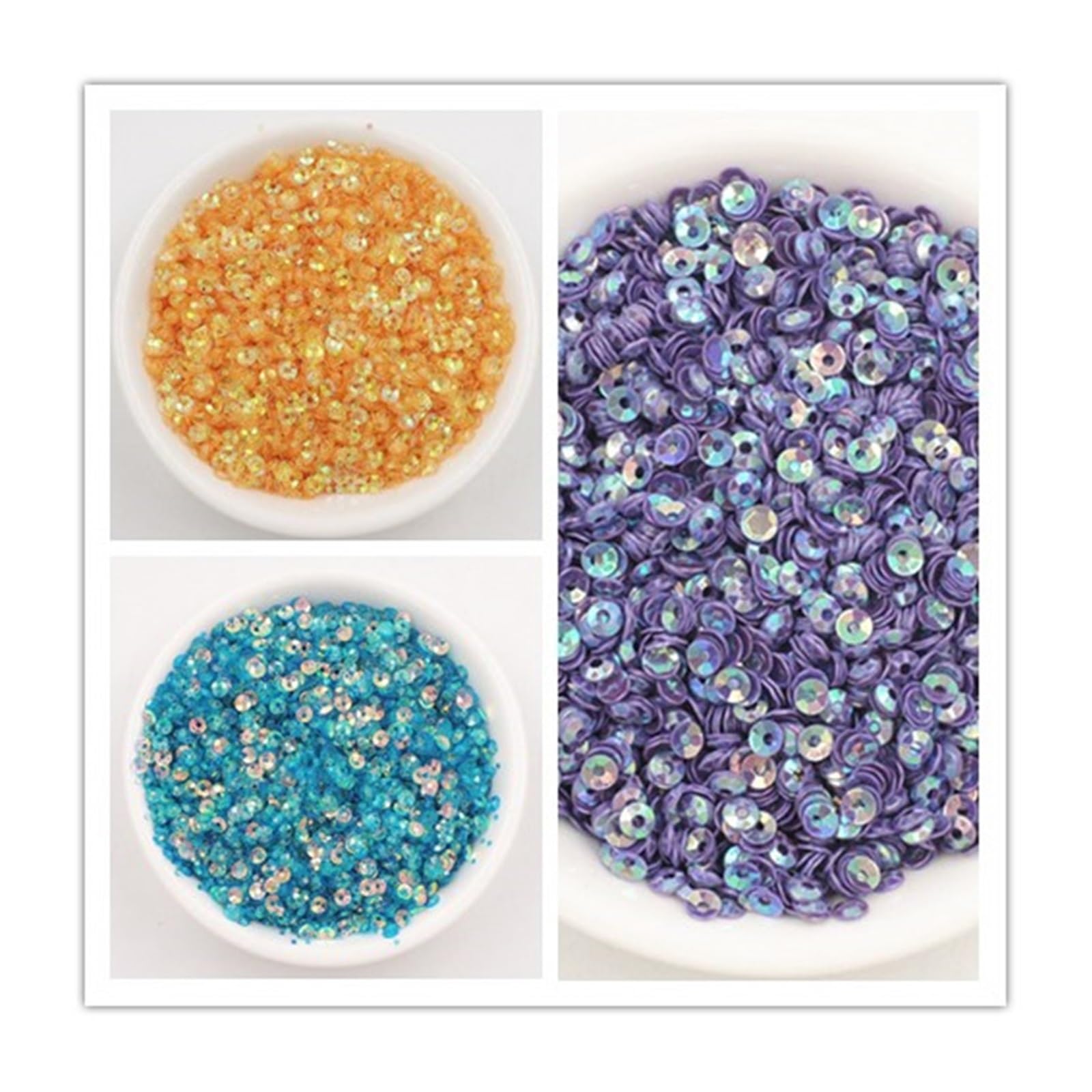 100 g 3 mm kubek okrągły PCW luźne cekiny do szycia rękodzieła ślubnego DIY kobieta taniec błyszczące akcesoria (żółto-3 mm)