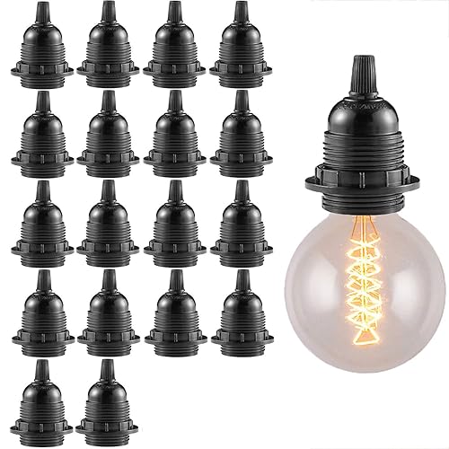 Miniatura 8 de Mornajina Paquete de 9 enchufes E27 E26, portalámparas, enchufe de lámpara de repuesto, enchufe de bombilla, soporte de lámpara colgante retro