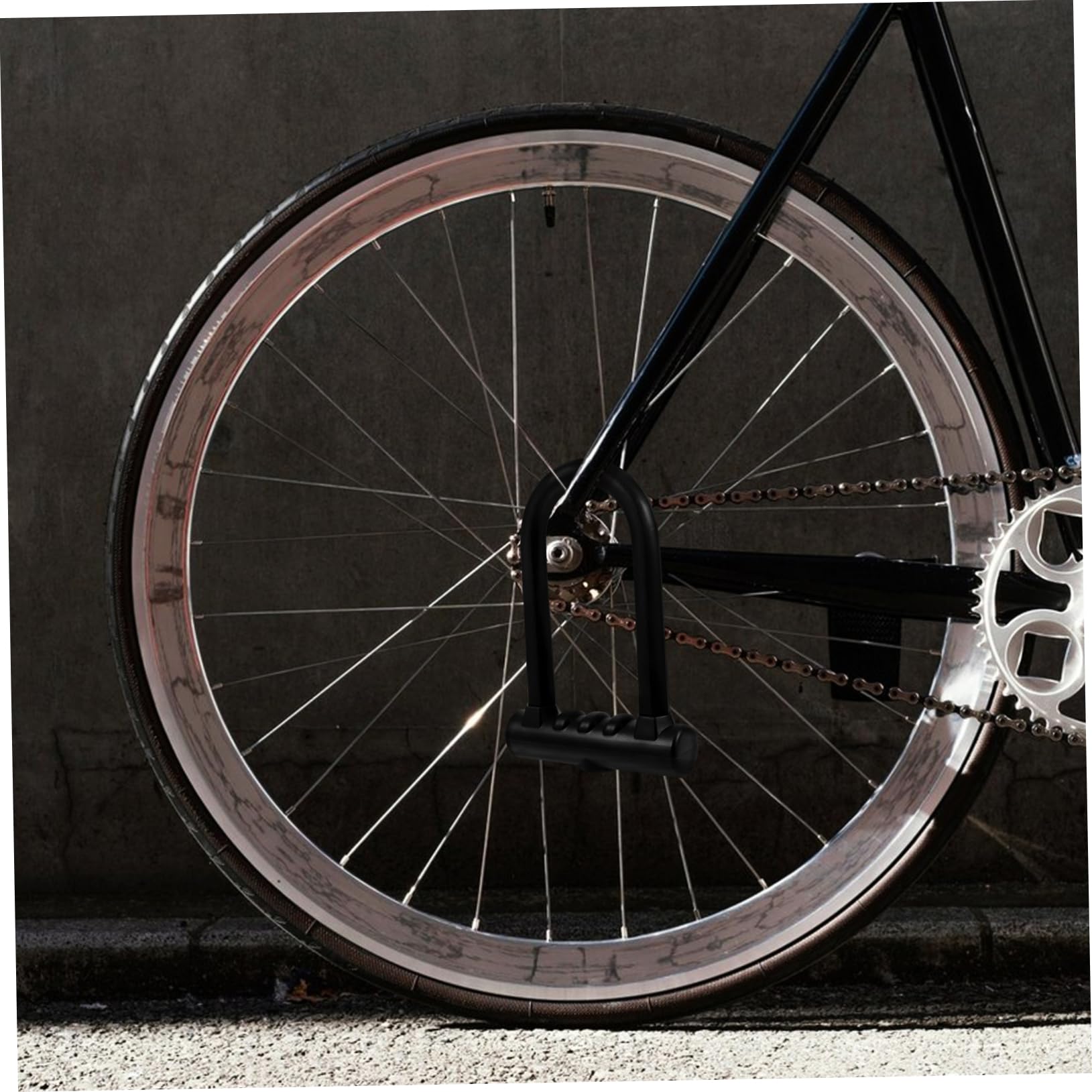 Lucchetto u Per Bicicletta Resistente All Usura in e Silicone Portatile e Per Sicurezza Della Mountain Bike